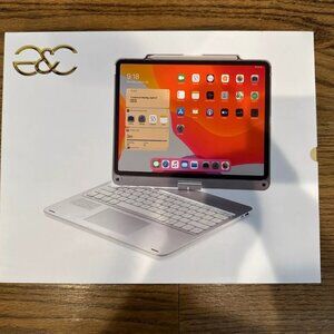 Gold & Cherry iPad Pro 12.9" (2018+) Trackpad 360 Swivel Keyboard Case